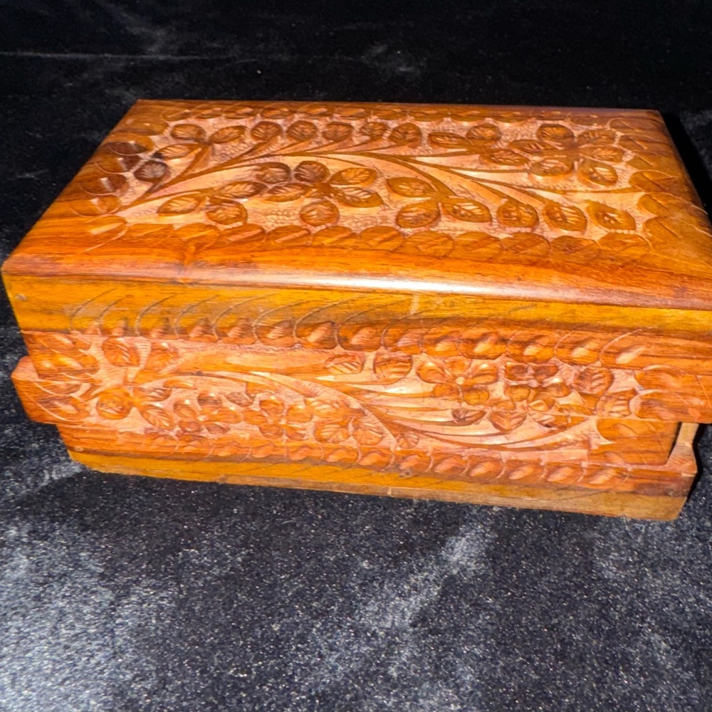 Handcrafted Wooden Decorative Box Hidden Lock Box
